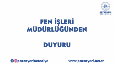 Fen İşleri Müdürlüğünden Duyuru (TOKİ) - 25.10.2023