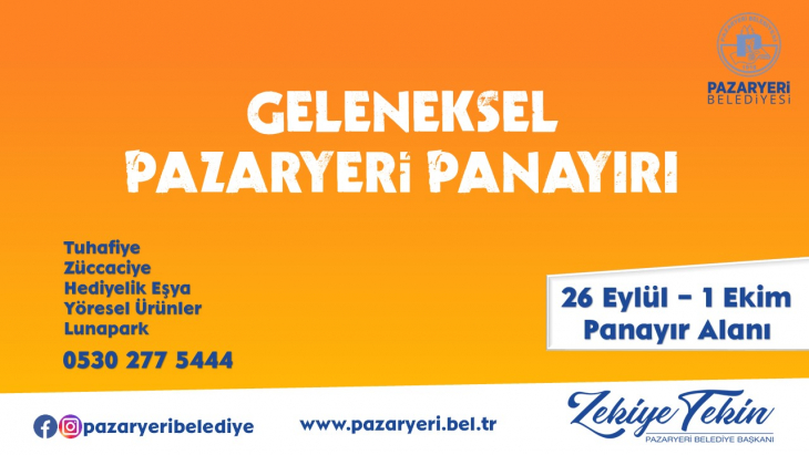 Geleneksel Pazaryeri Panayırı Başlıyor!