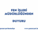 Fen İşleri Müdürlüğünden Duyuru - 07.09.2023